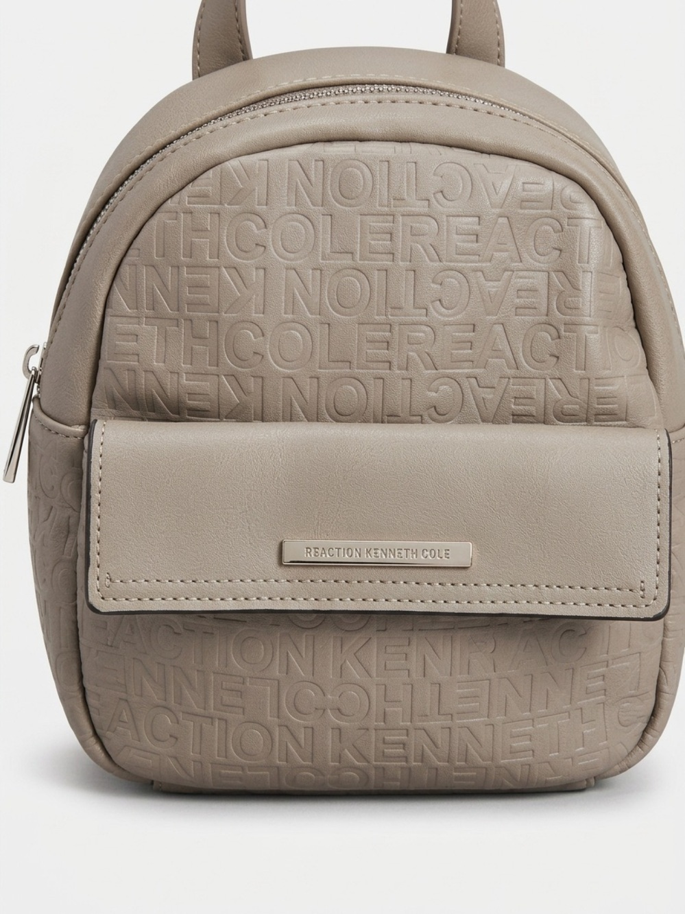 Kenneth Cole Reaction Taupe Embossed Logo Mini Backpack
